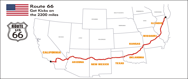 ROUTE 66 map